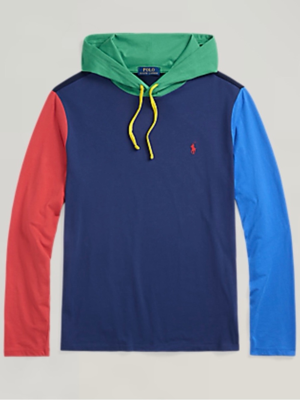 Polo Ralph Lauren Colorblock Hooded Long Sleeve T-Shirt Men’s Size S